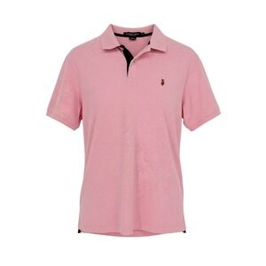 US Polo Assn Men's Pink Short Sleeve Polo Shirt Luxury Feel Preppy Size XL